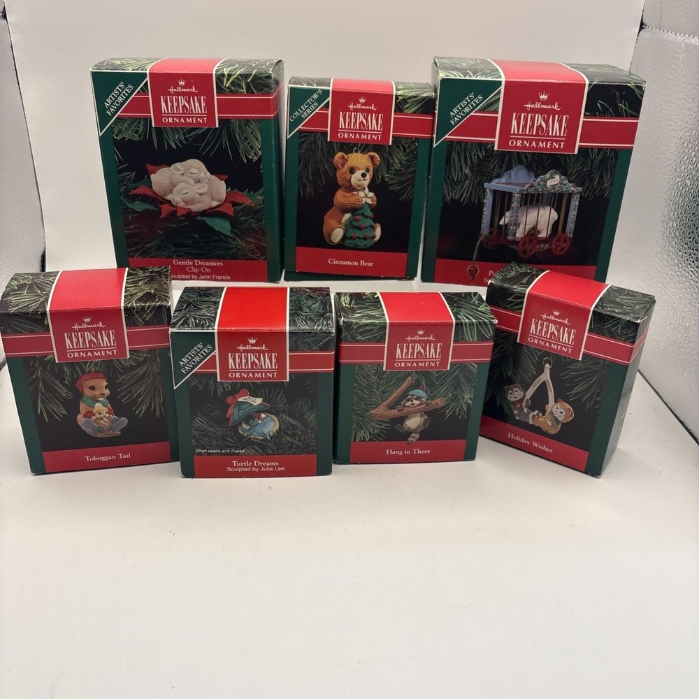 Vtg~Lot of 7~Hallmark Ornaments~Assorted Themes